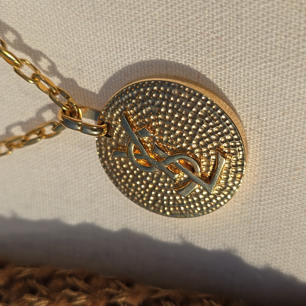 Yves Saint Laurent Gold Medallion Necklace